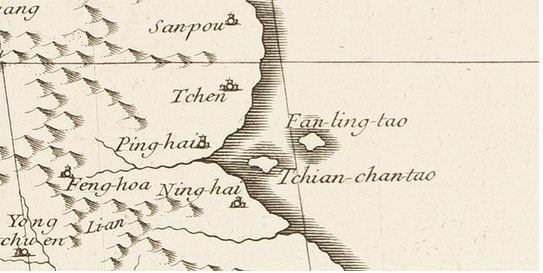 「Royaum de Coree」(조선왕국도, J.B. d’Anville, 1735)