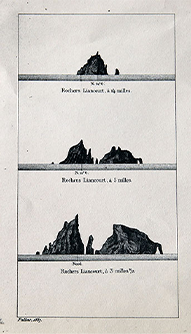 『항해지침(Instruction nautique)』(프랑스 해군부, 1857)의 Rochers Riancourt(독도)